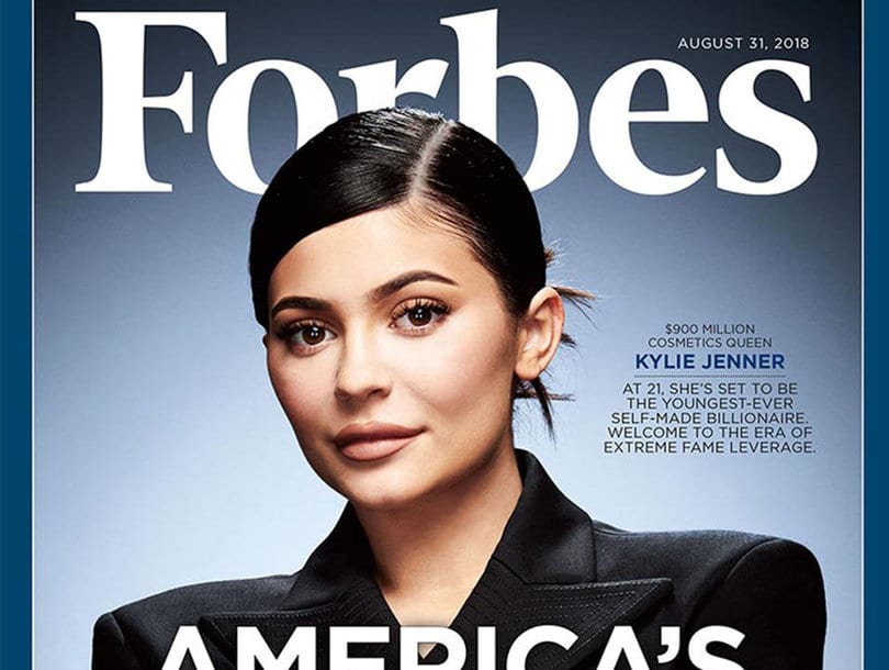 Portada de la revista Forbes que tiene a Kylie Jenner en su tapa. Foto: Difusión