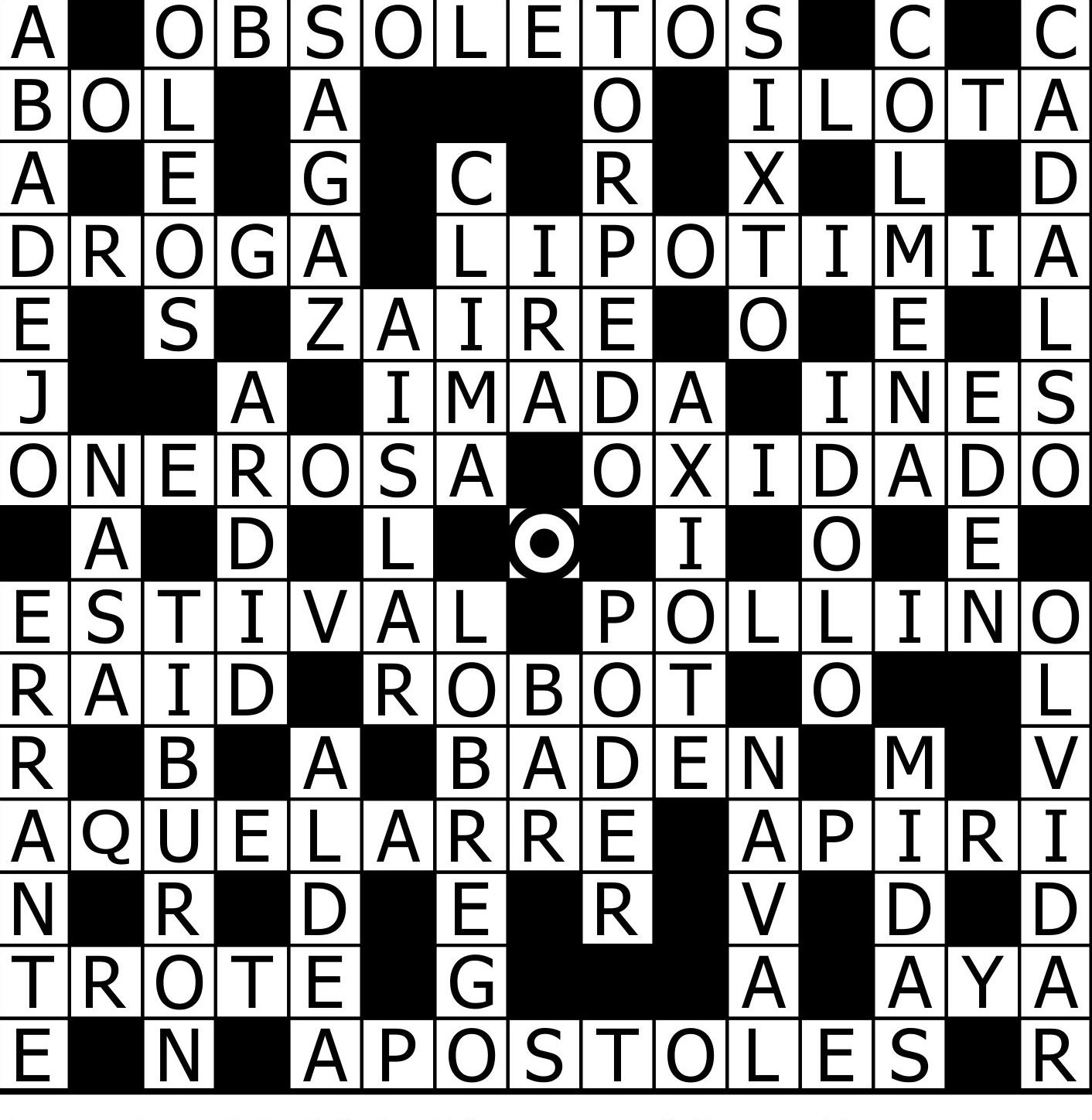 Solución Crucigramas