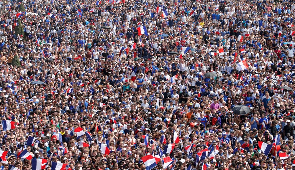 La final del Mundial Rusia 2018 desde los hinchas. Foto: Reuters