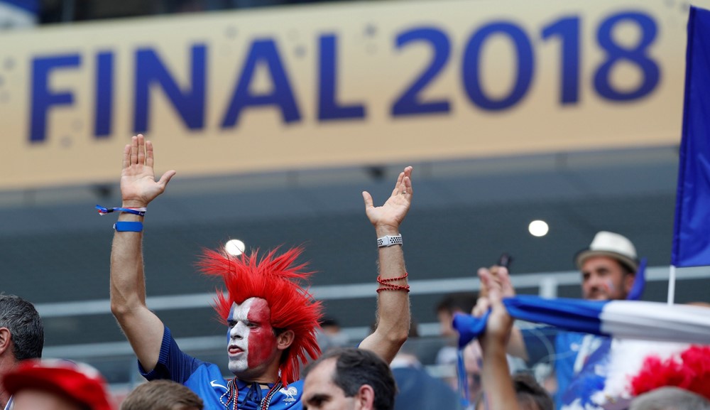 La final del Mundial Rusia 2018 desde los hinchas. Foto: Reuters