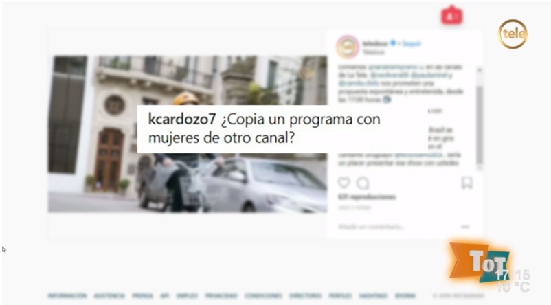 El momento en el que leen el comentario del televidente.