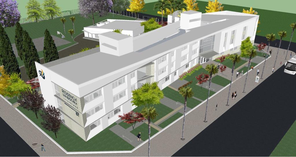 Así será la residencia universitaria en Tacuarembó. Foto: @SCpresidenciauy