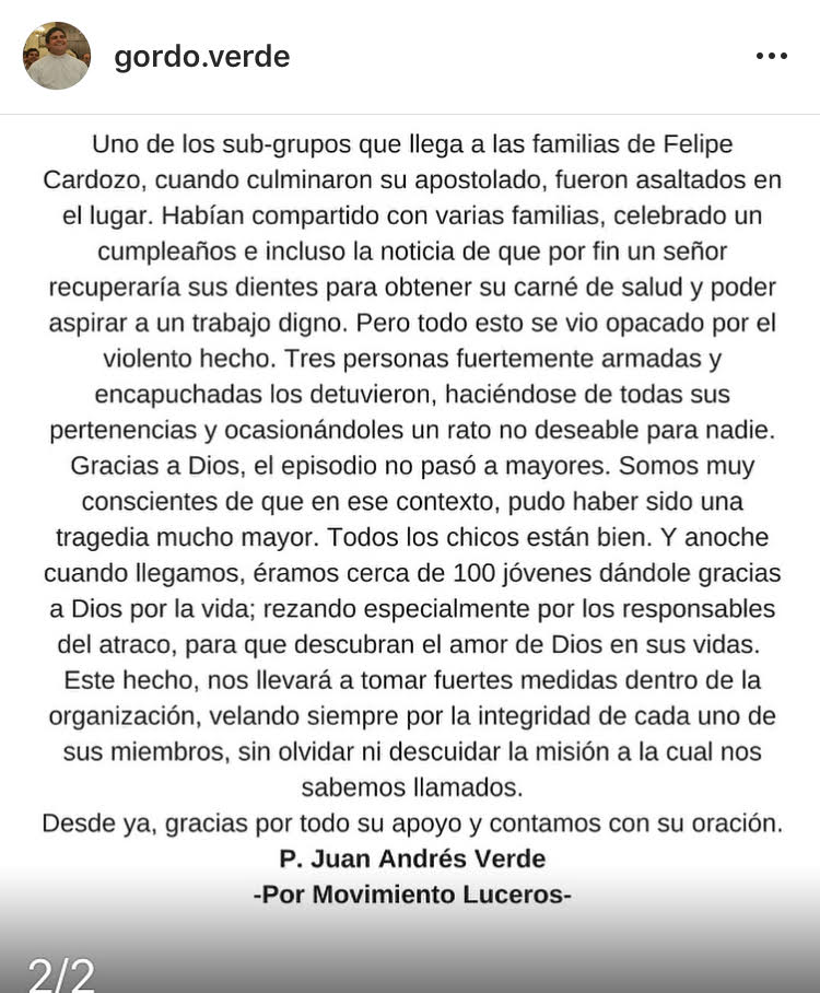 Comunicado Luceros