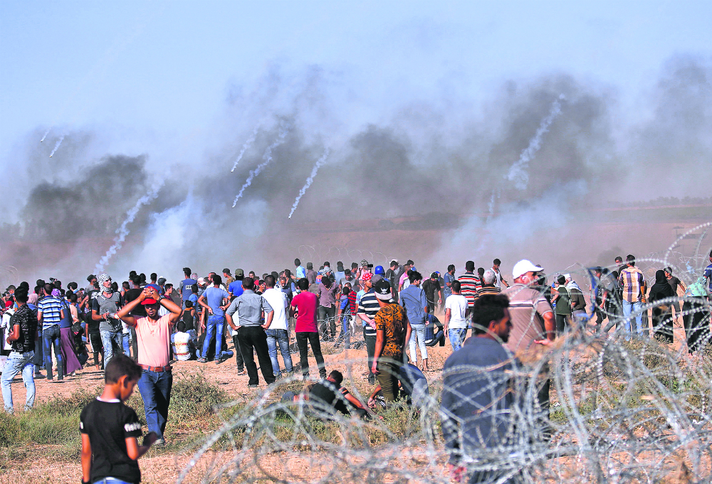 Palestinos: desde el 30 de marzo los palestinos se manifiestas en la Franja de Gaza reclamando volver a los territorios que dejaron en 1948. Foto: AFP