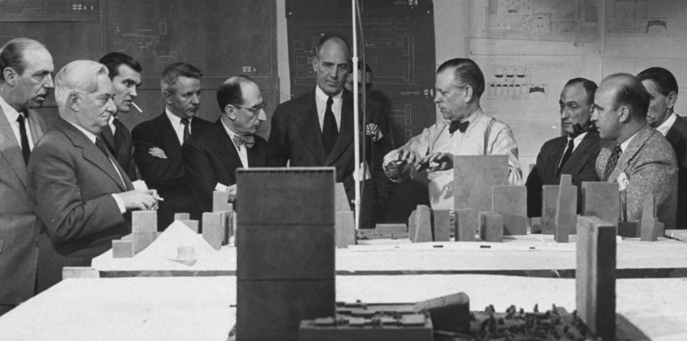 Nueva York. Vilamajó y Niemeyer entre otros arquitectos que participaron del proyecto de la ONU.