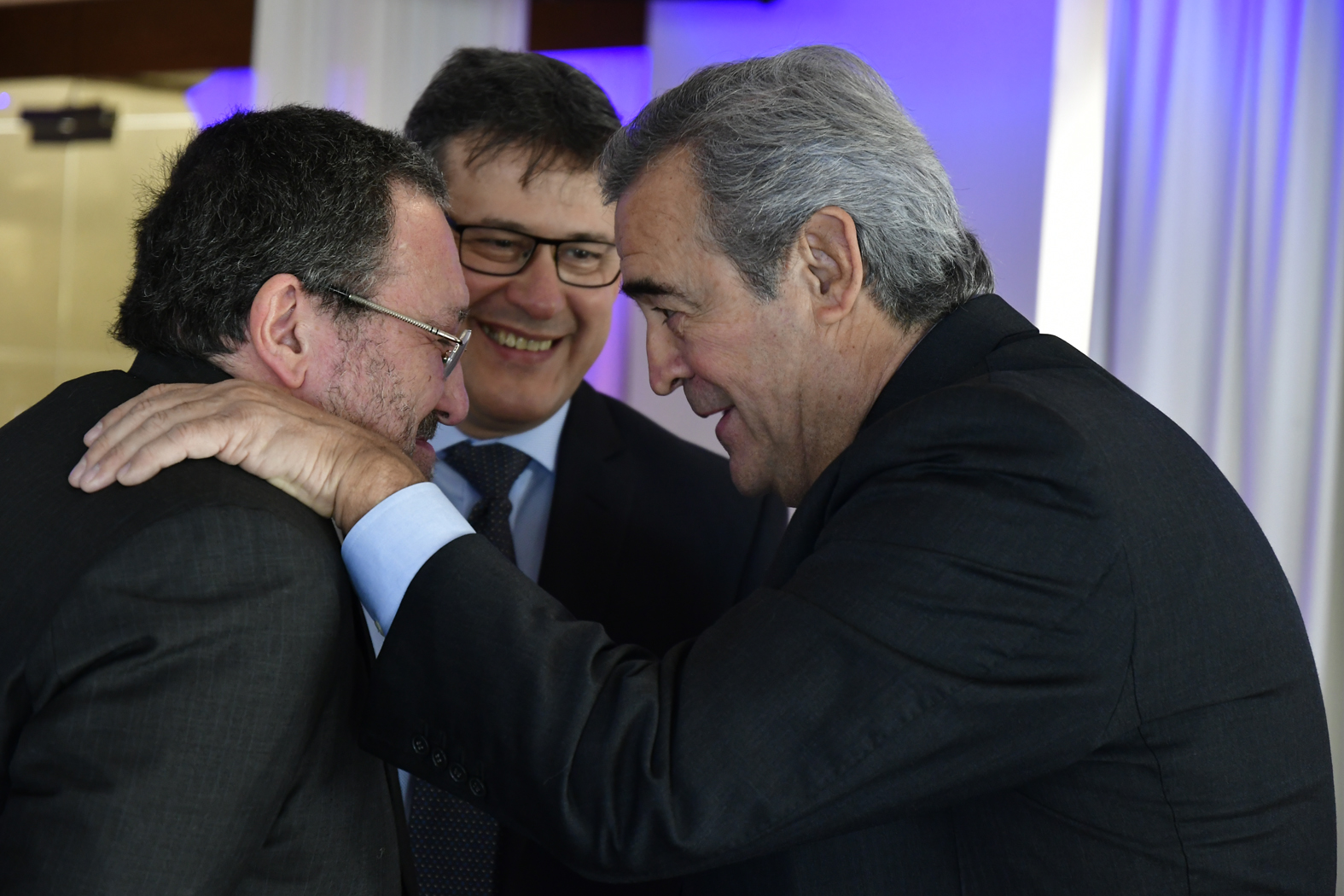 Jorge Chediak, Jorge Díaz y Jorge Larrañaga. Foto: Darwin Borrelli