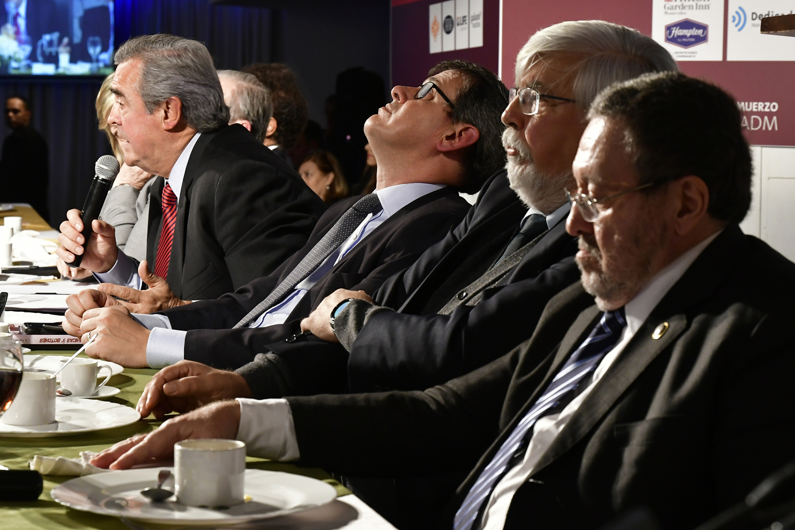 Jorge Larrañaga, Jorge Díaz, Eduardo Bonomi y Jorge Chediak. Foto: Darwin Borrelli