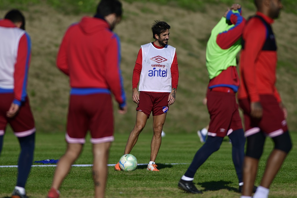 Marcelo Angeleri en el entrenamiento de Nacional. Foto: Fernando Ponzetto