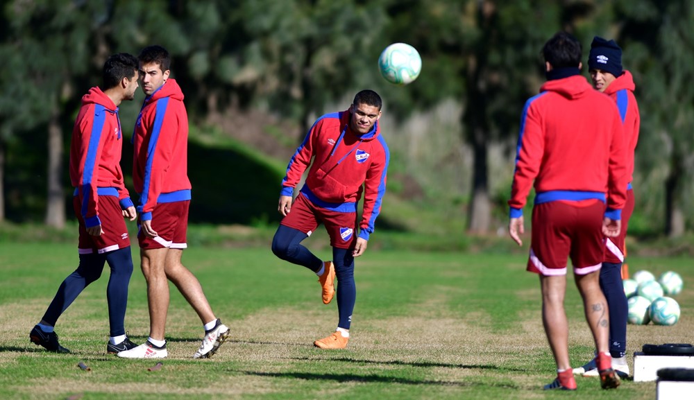 Brian Ocampo en el entrenamiento de Nacional en Los Céspedes. Foto: Fernando Ponzetto