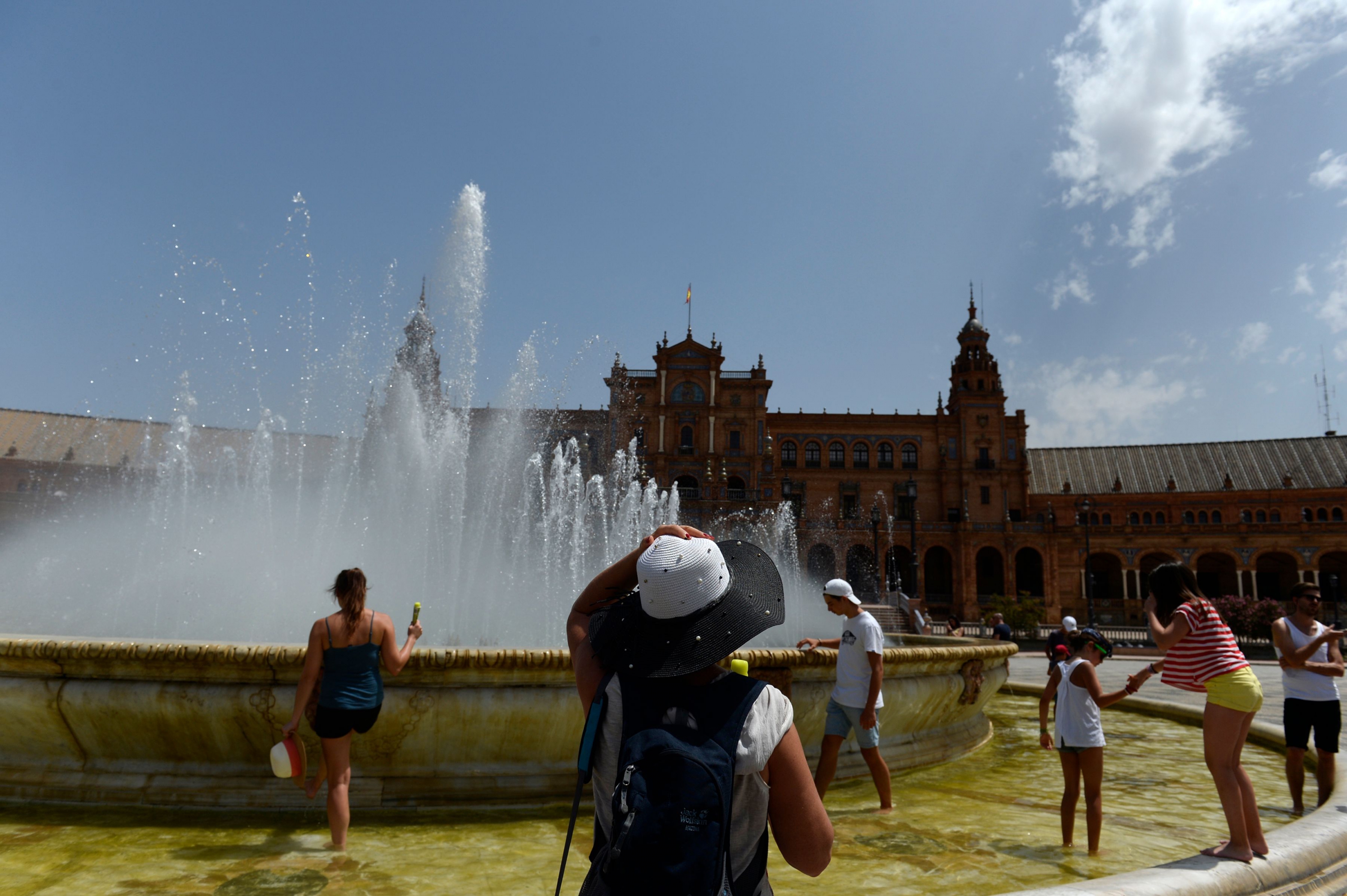 Ola de calor en Europa. Foto: AFP