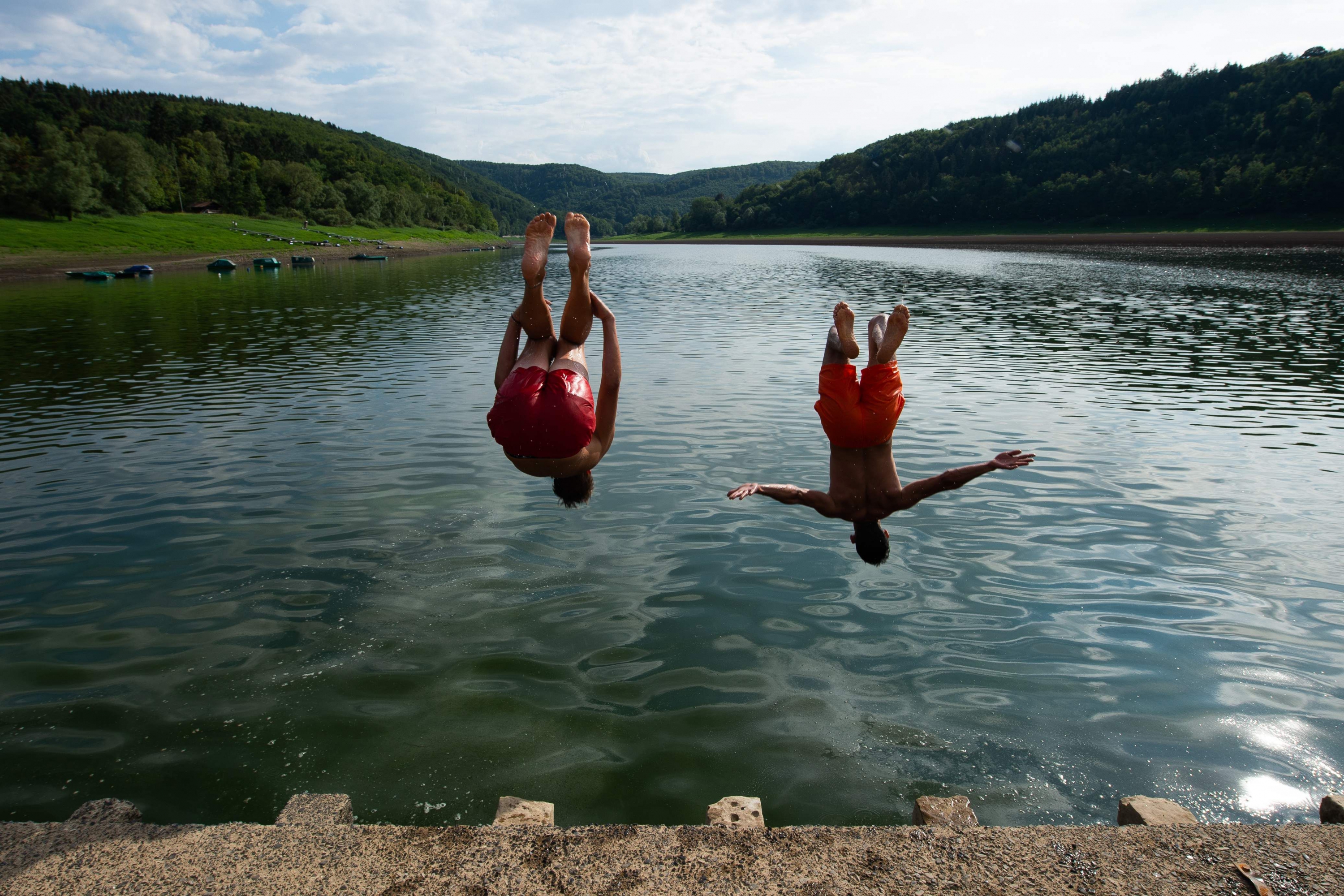 Ola de calor en Europa. Foto: AFP