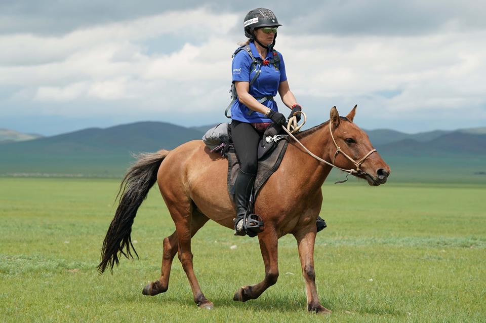 En Mongolia. Valeria Ariza en una gran competencia
