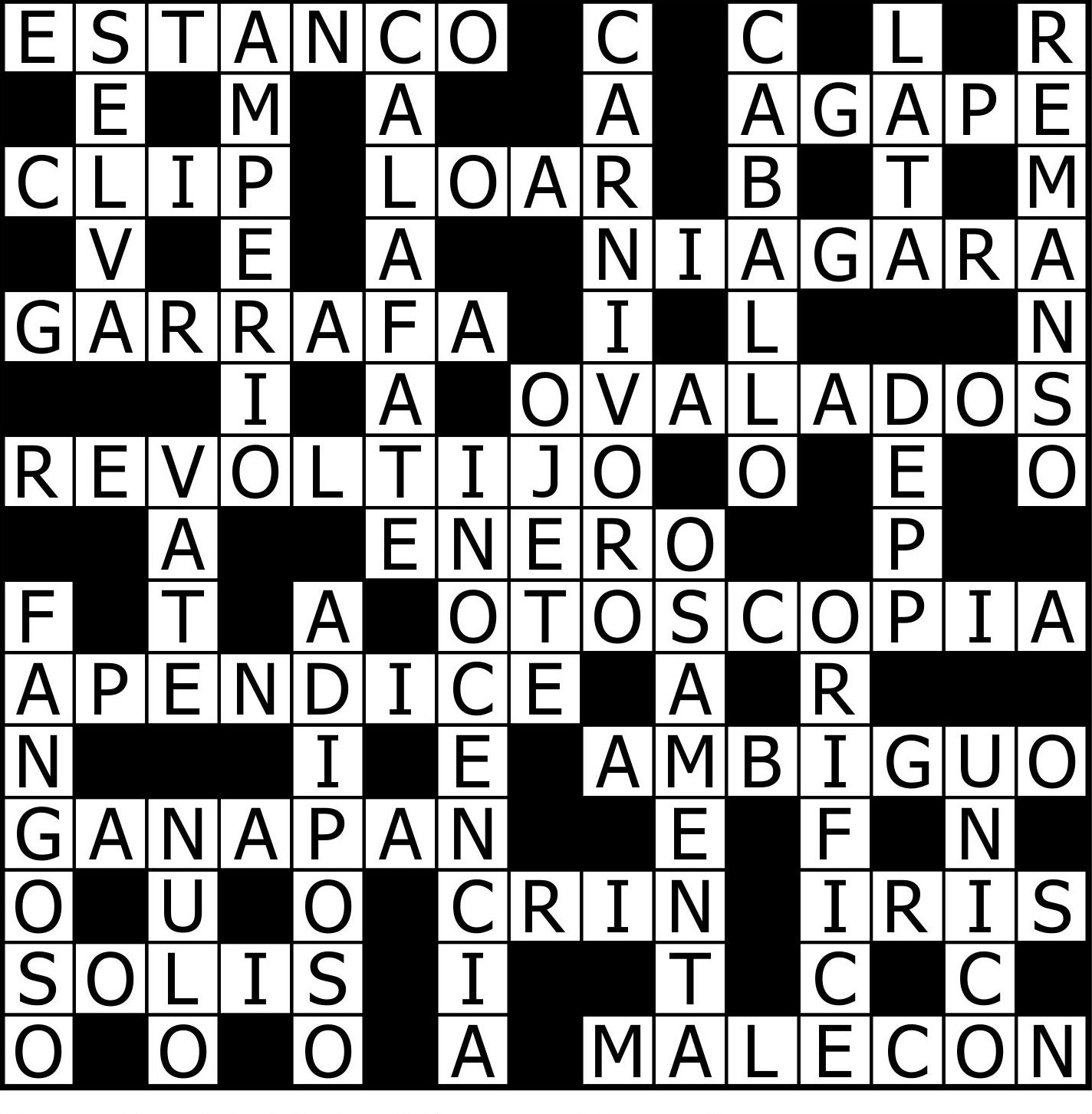 Solución Crucigramas