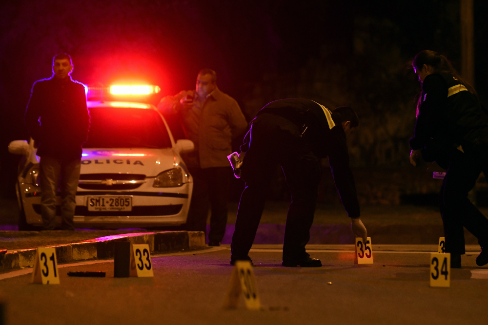 Asalto a una remesa frente al Palacio Legislativo. Foto: F. Ponzetto