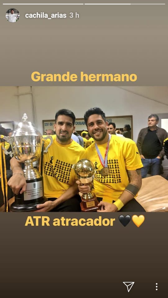 La historia que el Cachila Arias le dedicó a Lucas Viatri. Foto: Ramón Arias (Instagram)