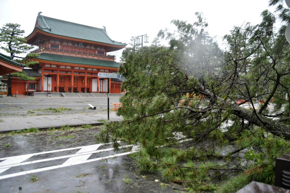 Tifón en Japón. Foto: Reuters.