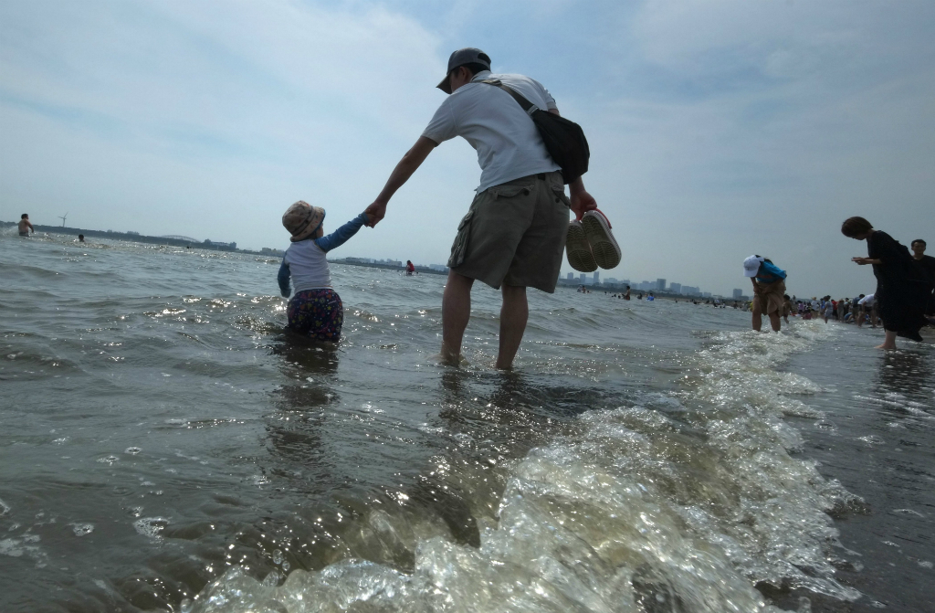 La playa es ahora accesible a los nadadores una parte del verano, 42 días este año.  Foto: AFP