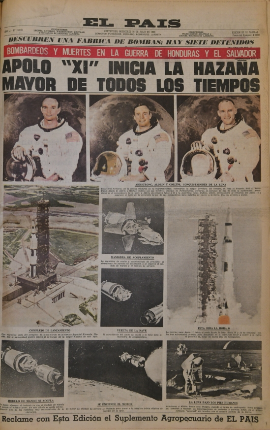 Portada de El País el día de la partida.