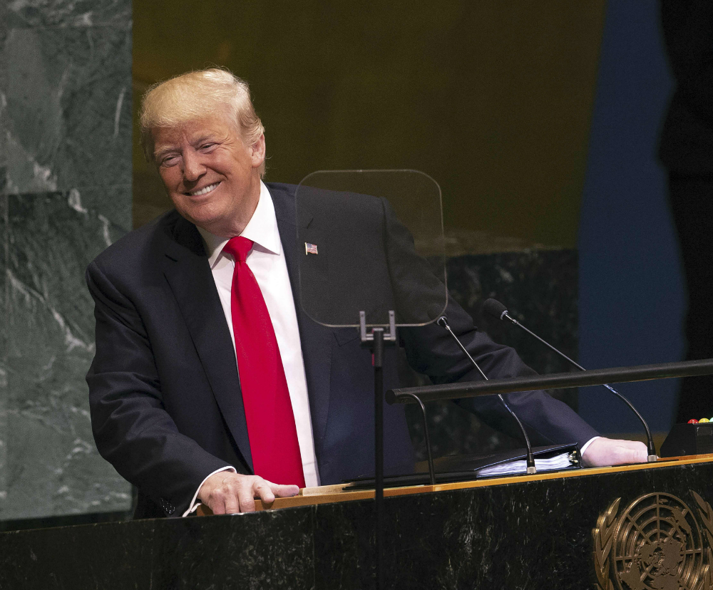 Donald Trump: protagonizó el momento jocoso en la ONU cuando dijo que su gobierno fue el mejor de la historia de Estados Unidos. Foto: AFP