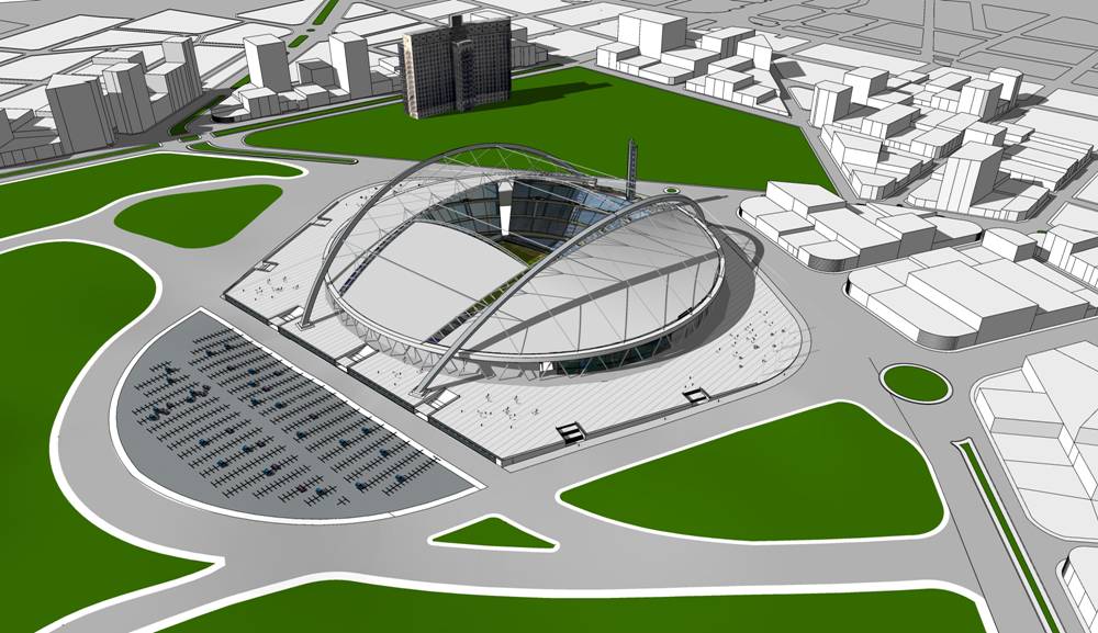 Así luce el proyecto para el Estadio Centenario del 2030.