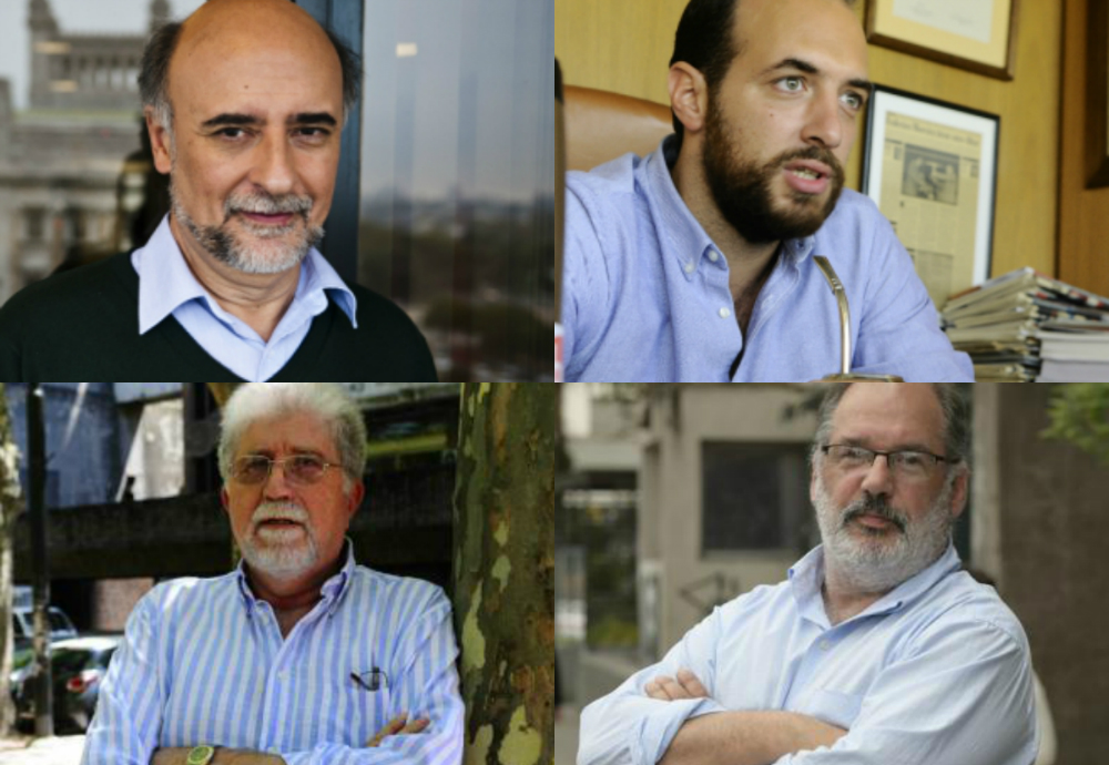 Pablo Mieres, Fernando Amado, Esteban Valenti y José Franzini Batlle. Fotos: archivo El País