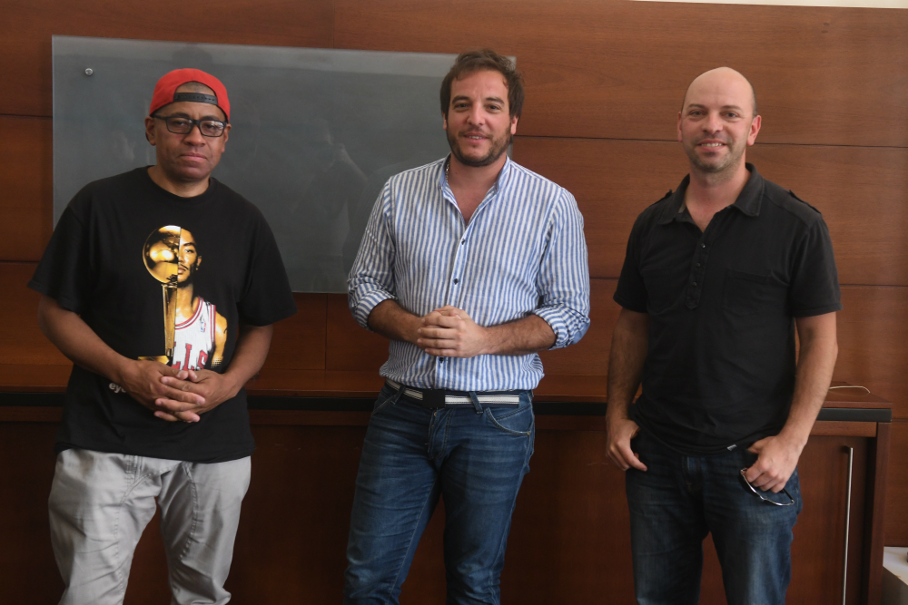 De izquierda a derecha: Bocha Pintos, Christian Di Candia, Martín Borteiro. Foto: F. Flores