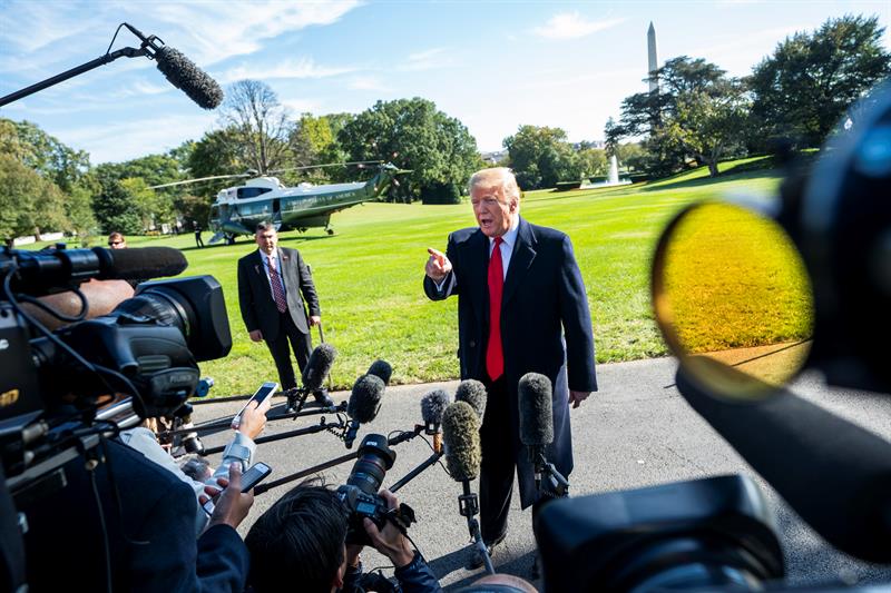 Trump ha tratado a la caravana de migrantes como un asunto de campaña. Foto: EFE