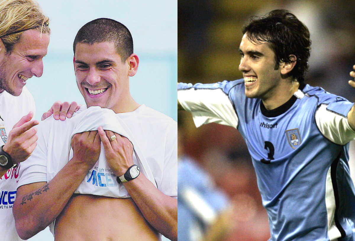 Maxi Pereira y Diego Godín