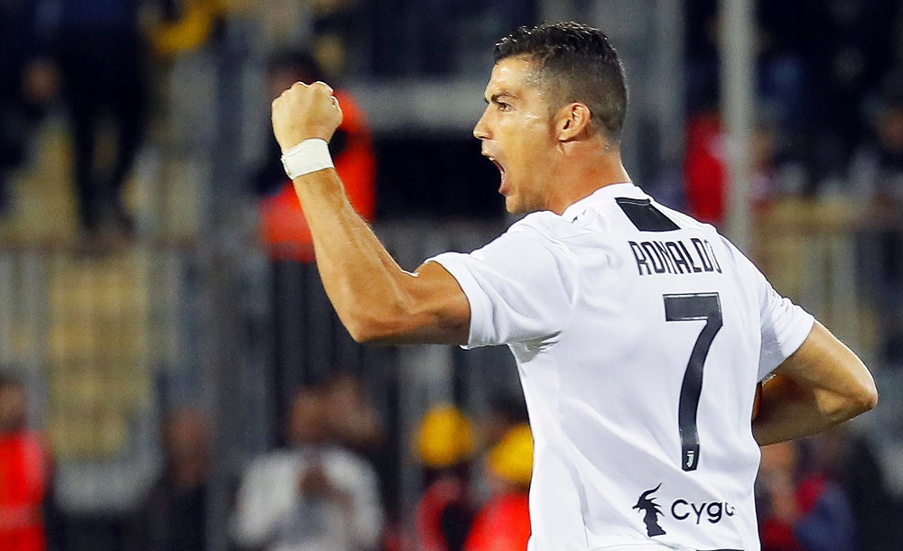 Cristiano Ronaldo en su gol en Juventus