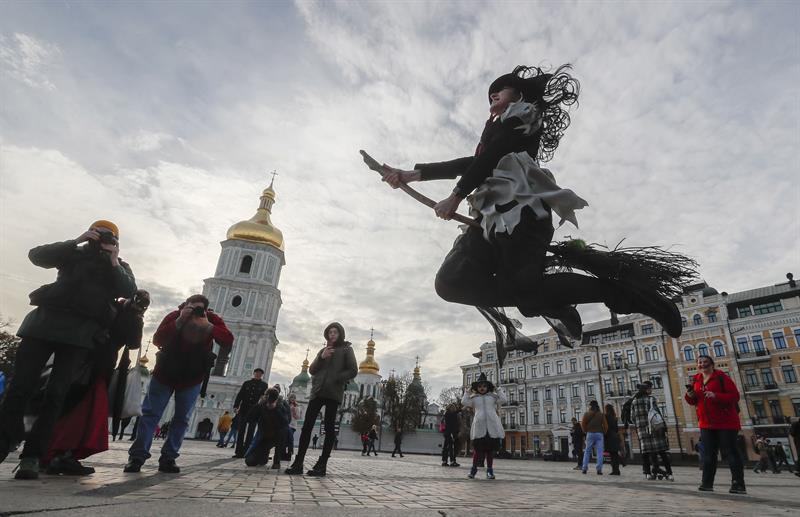 Halloween en Ucrania. Foto: Reuters