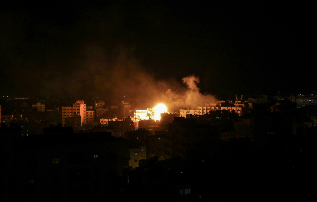 Israel bombardeó objetivos de Hamas, entre ellos su canal de TV Al Aqsa. Foto: EFE