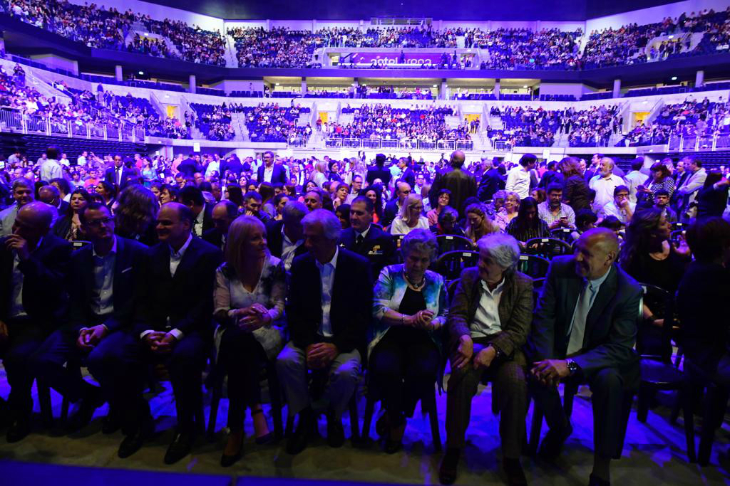 Cosse, Vázquez, María Auxiliadora y Topolansky asistieron al evento. Foto: Fernando Ponzetto