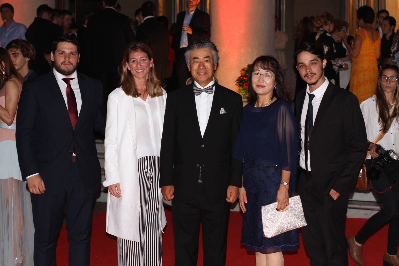 Alex Zavala, Paula Brugnini,, Embajador de Japón Tatsuhiro Shindo, Hatsuko Shindo, Santiago Tarallo.
