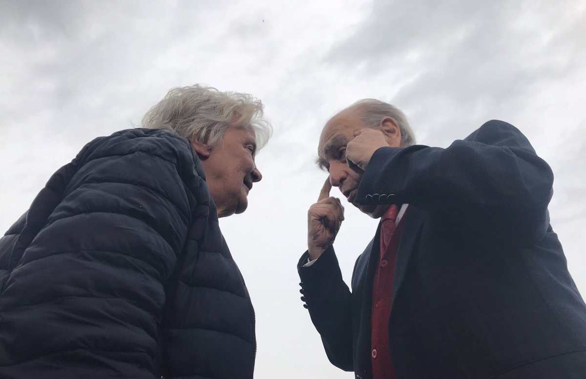 Lucía Topolansky y Julio María Sanguinetti. Foto: Pablo Fernández