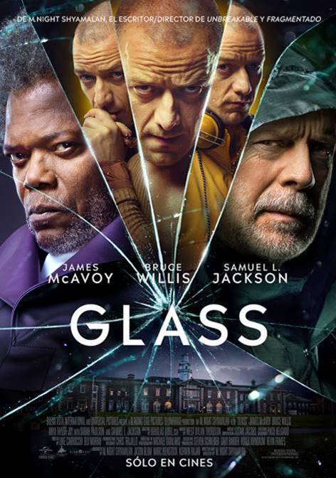 Poster oficial de la película Glass que llegará a los cines uruguayos el 17 de enero. Foto: Difusión