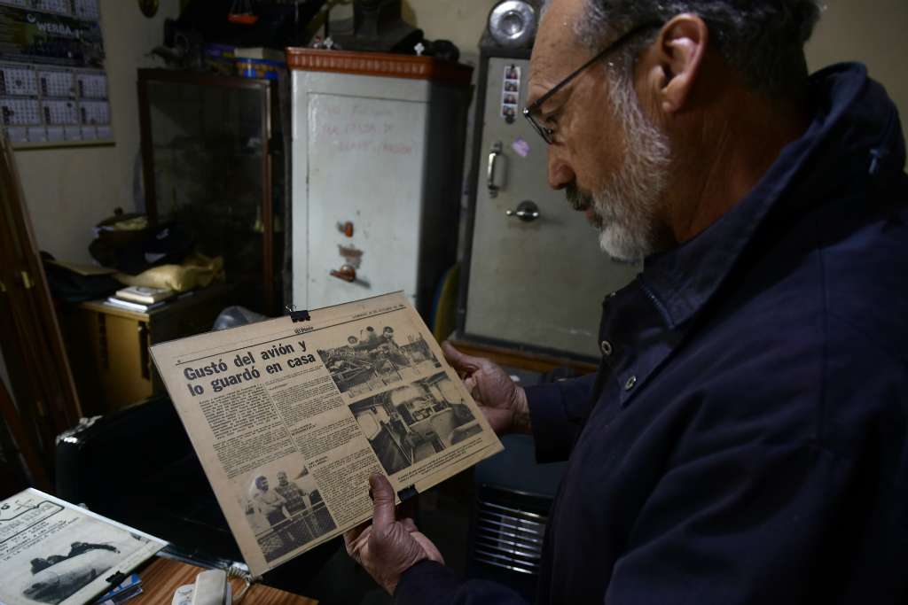 Juan Carlos Ibarra evalúa vender la aeronave en un futuro cercano. Foto: F. Ponzetto