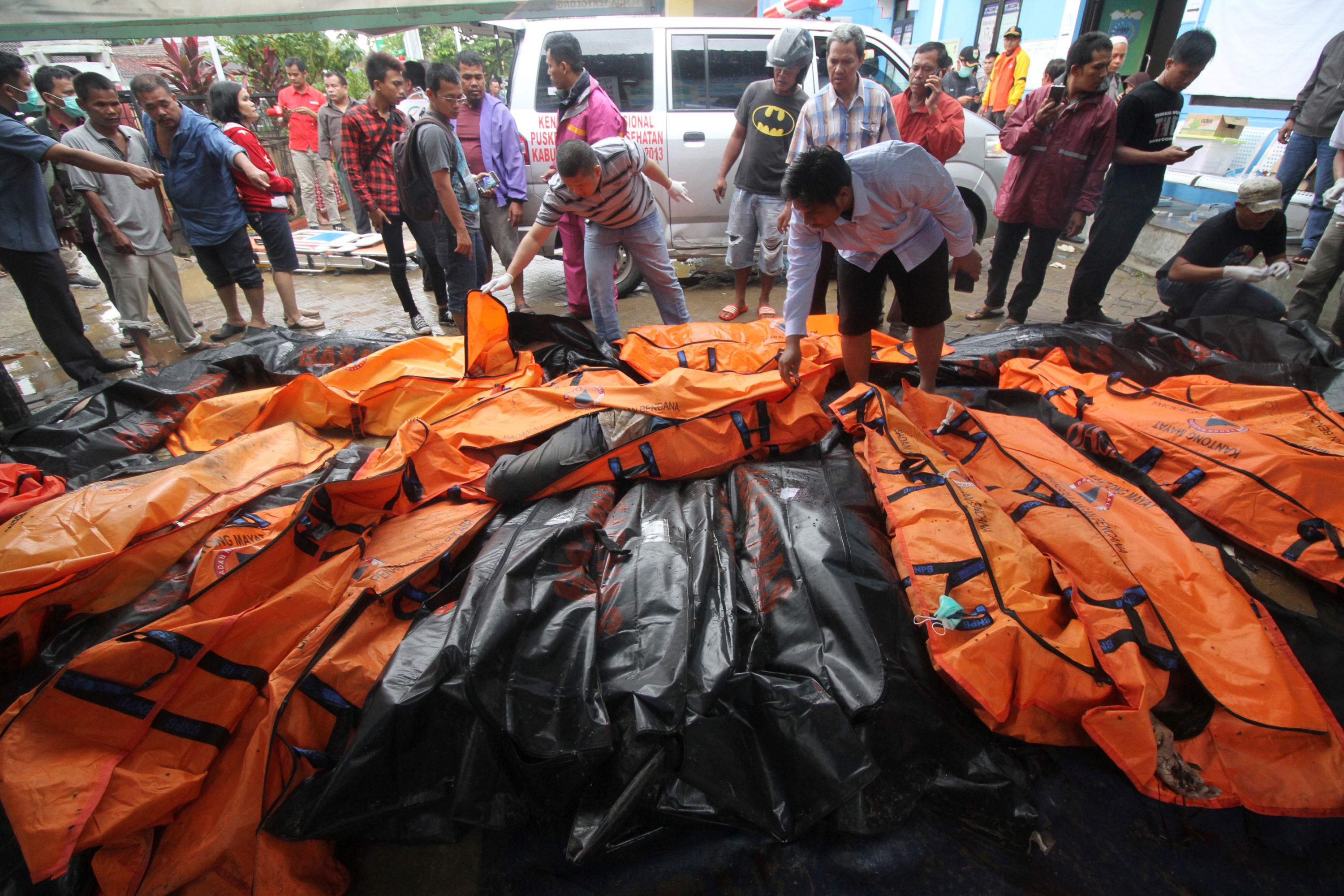 Algunas de las víctimas fatales por la erupción. Foto: AFP