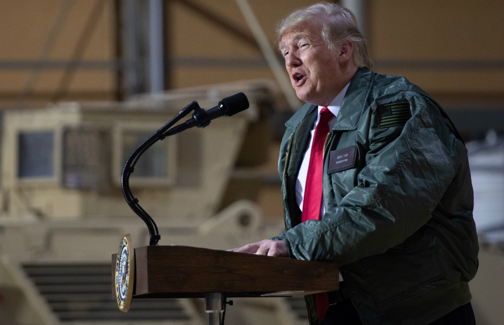 "EE.UU. no puede seguir siendo el policía del mundo", dijo Trump. Foto: AFP