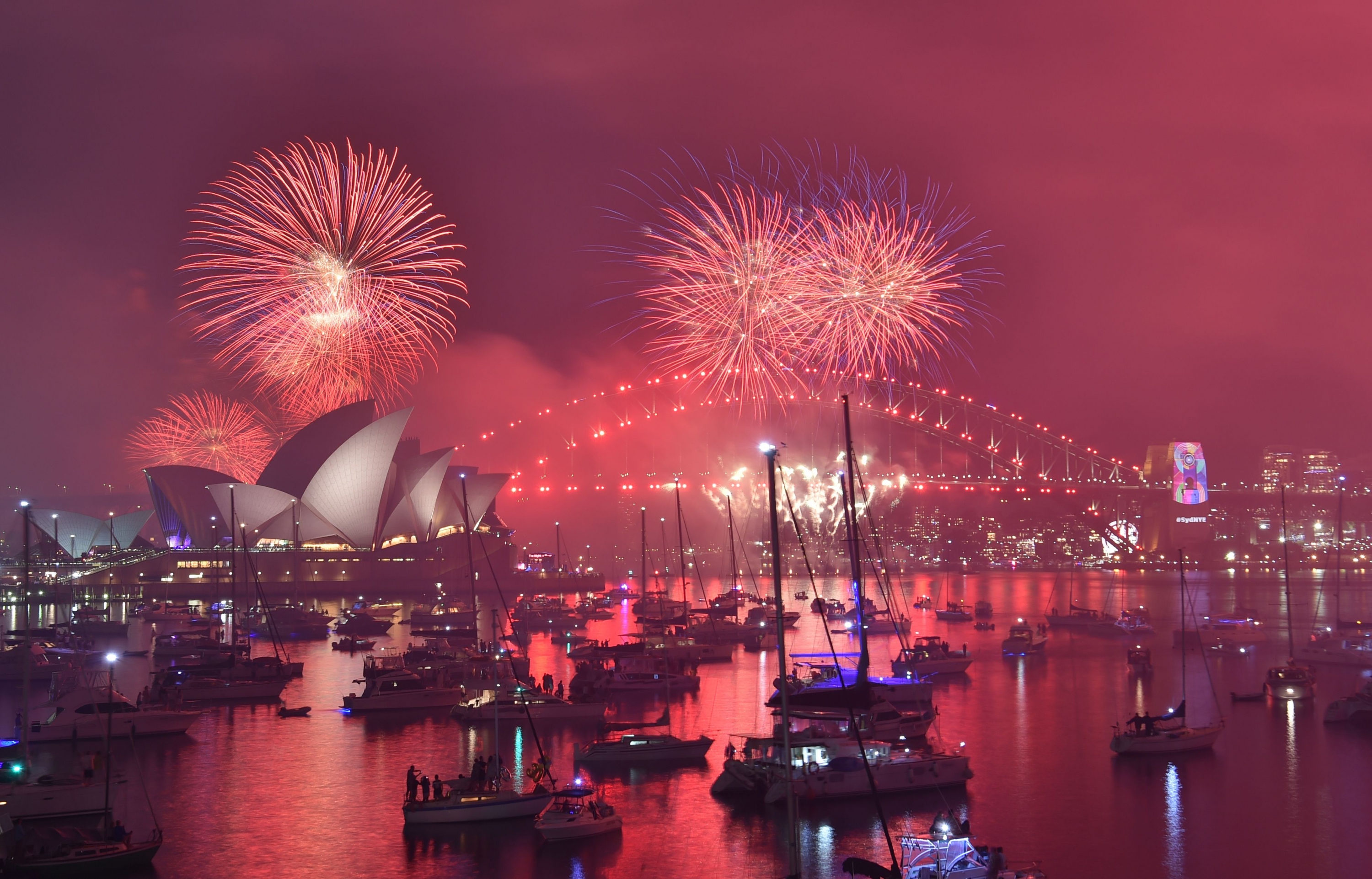 El 2019 ya llegó a Sydney. Foto: AFP