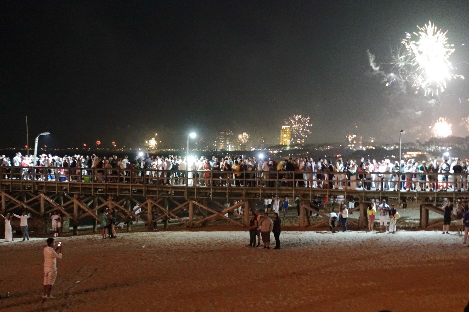 Festejos en Punta del Este por la llegada del Año Nuevo. Foto: Ricardo Figueredo.
