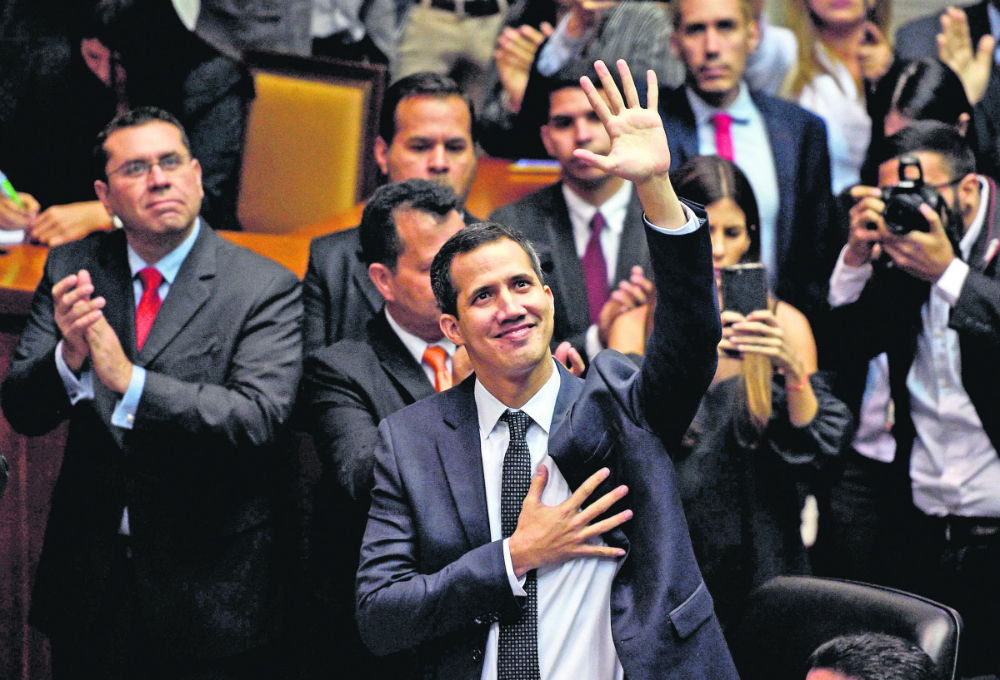 El diputado Juan Guaidó, nuevo presidente de la Asamblea Nacional. Foto: AFP