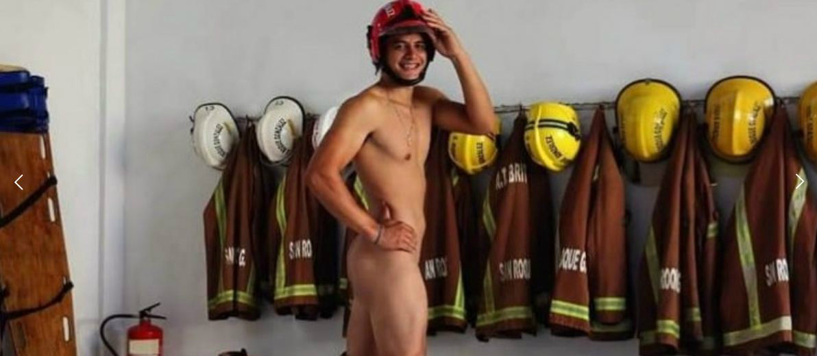 Bomberos voluntarios de Paraguay posaron desnudos para un calendario destinado a recaudar fondos. Foto: Bomberos Voluntarios.