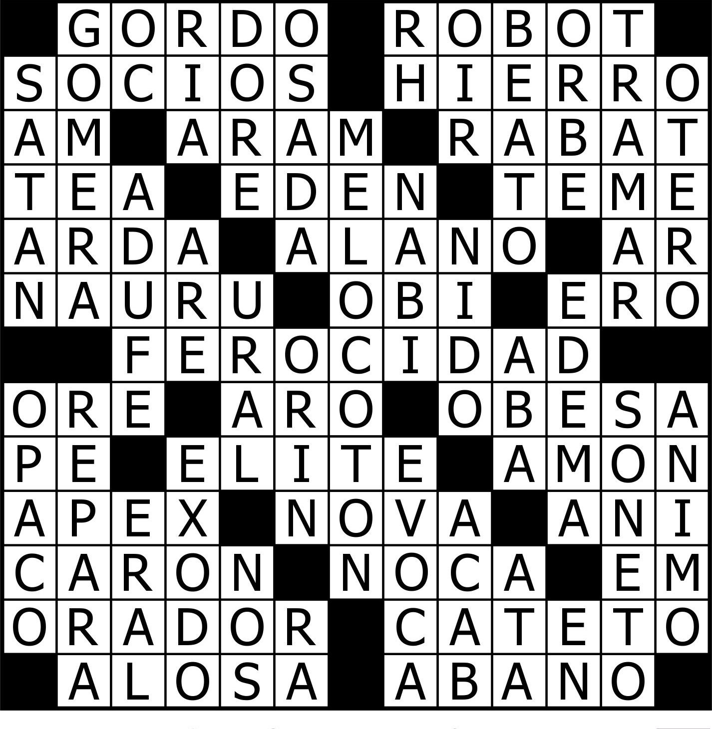 Solución Crucigrama