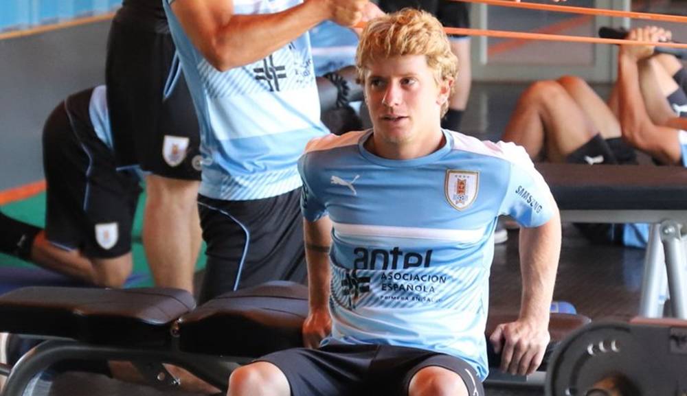 La selección Sub 20 trabaja en Talca. Fotos: @Uruguay