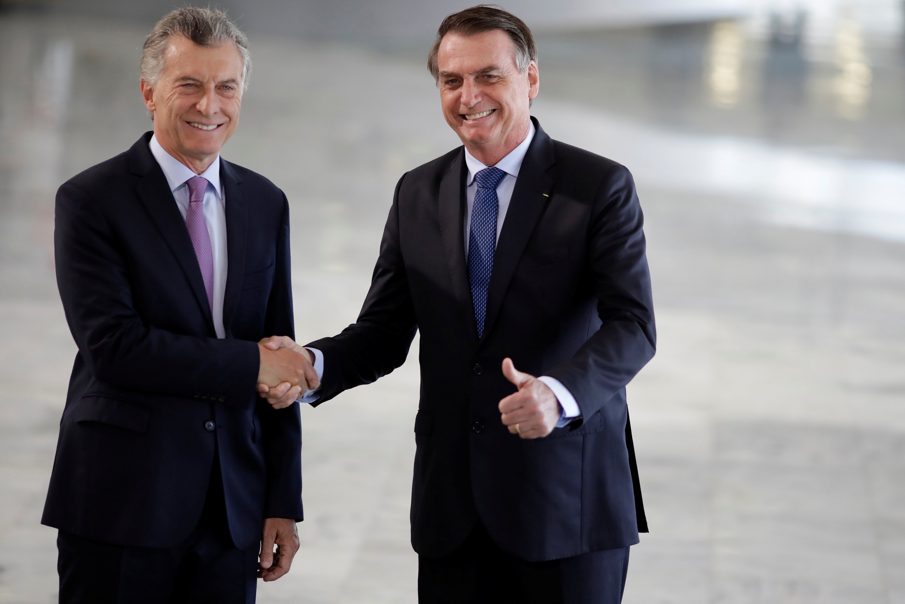 Mauricio Macri y Jair Bolsonaro. Foto: Reuters