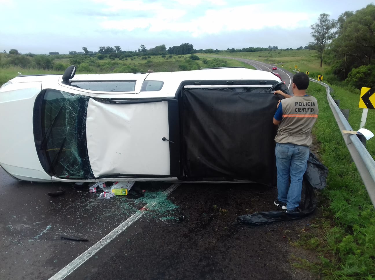 Accidente en la ruta 5. Foto: Unicom