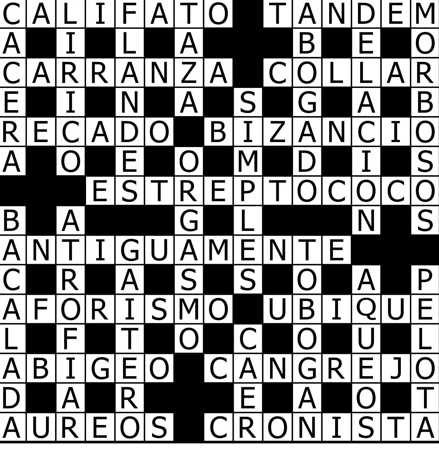 Solución Crucigrama