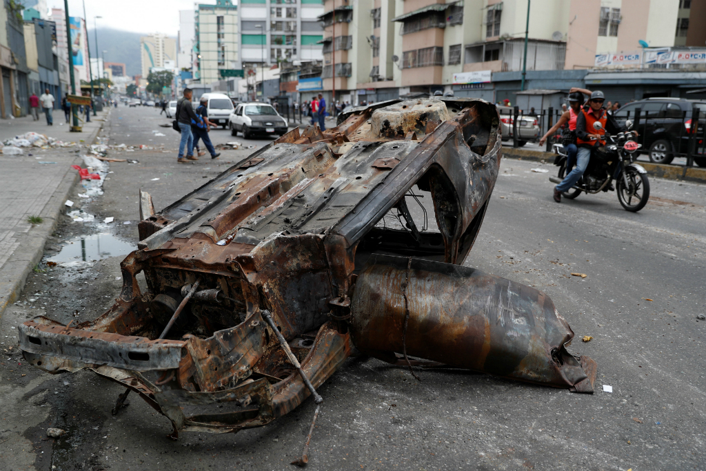 En las protestas contra Maduro se registraron varios incidentes. Foto: Reuters