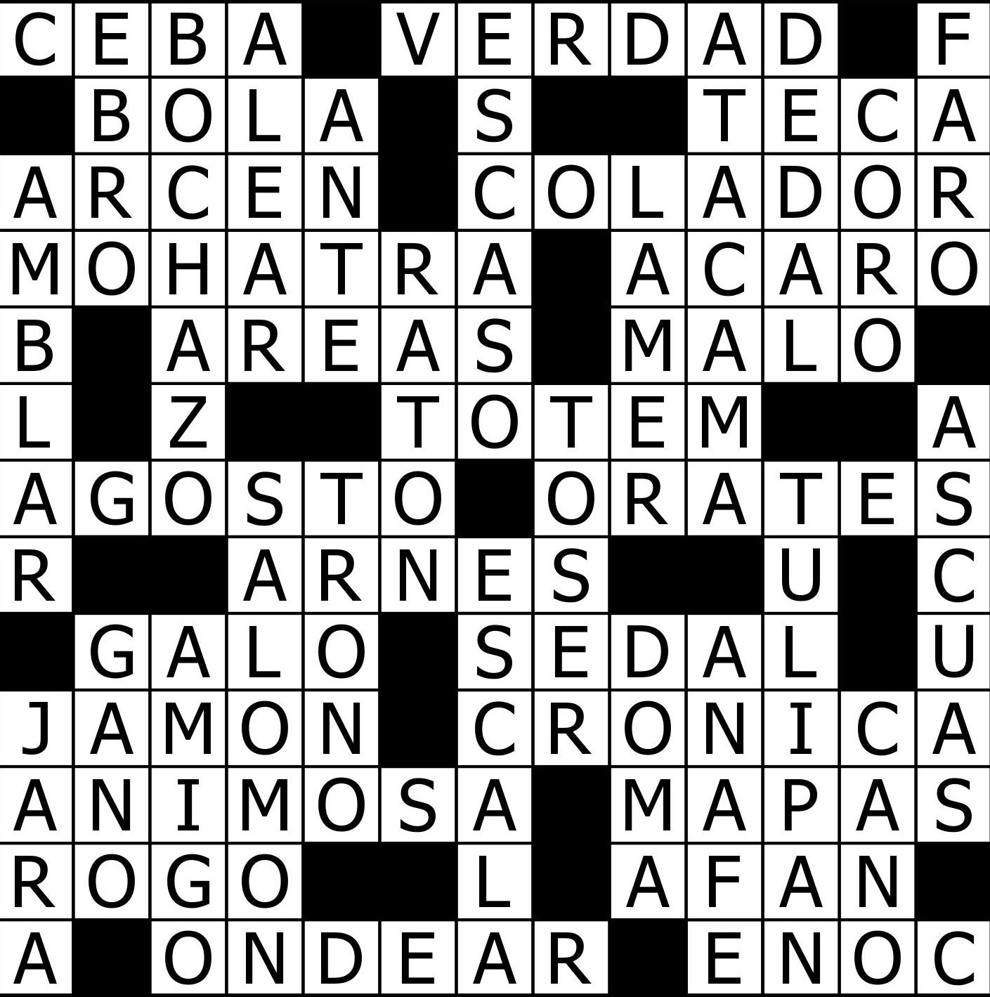 Solución Crucigrama