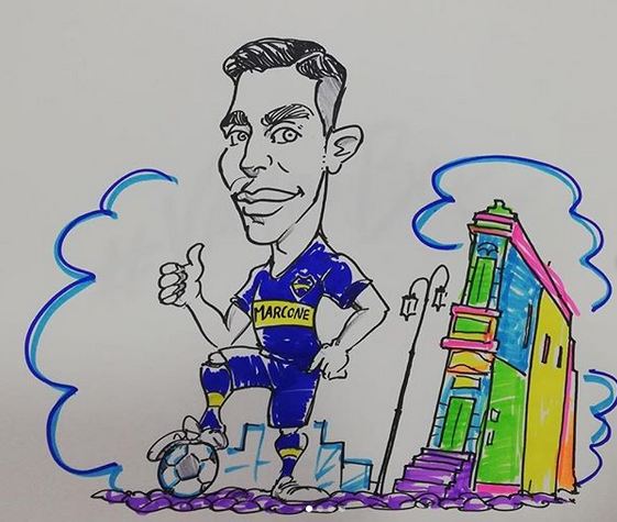 Boca. Recibió sus nuevas incorporaciones con caricaturas. (Instagram Boca Junior)